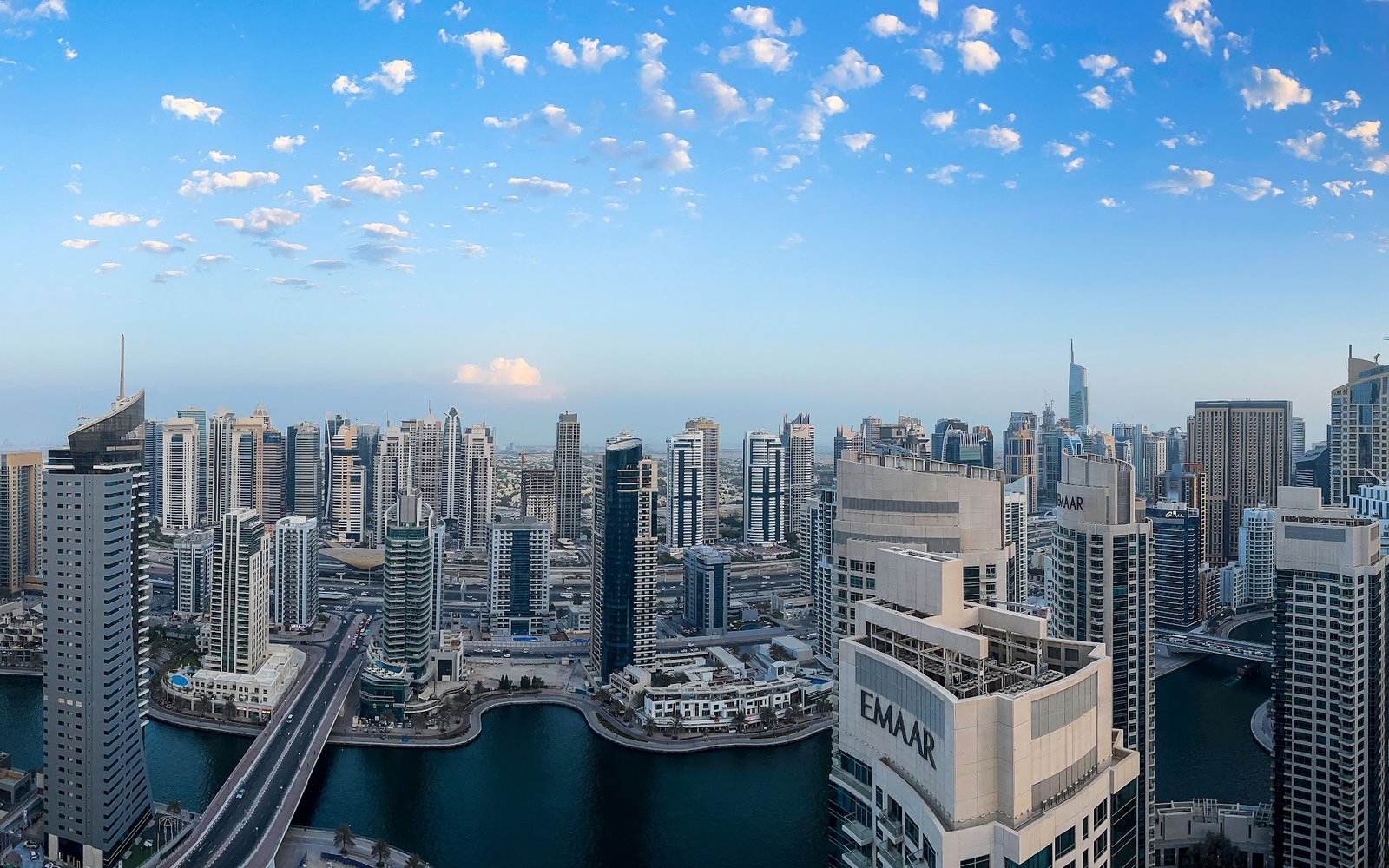 Aerial view of Dubai Marina