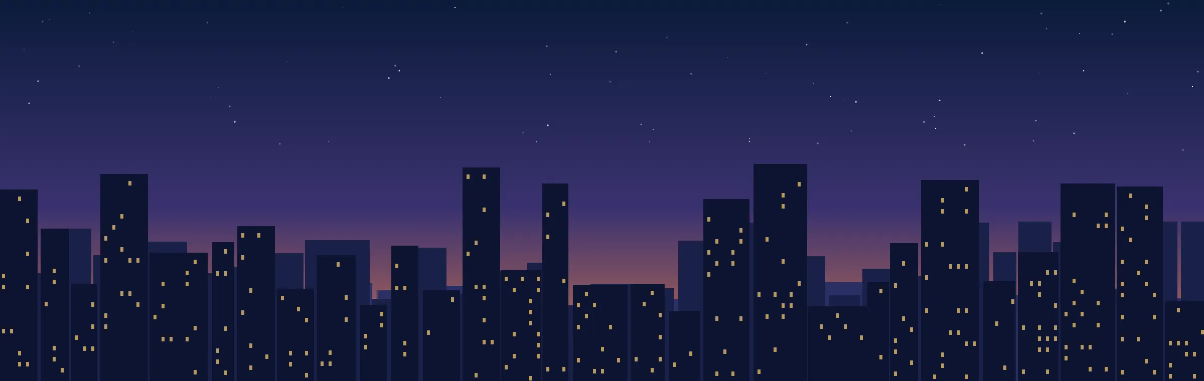 Dubai skyline of finished luxury towers at dusk